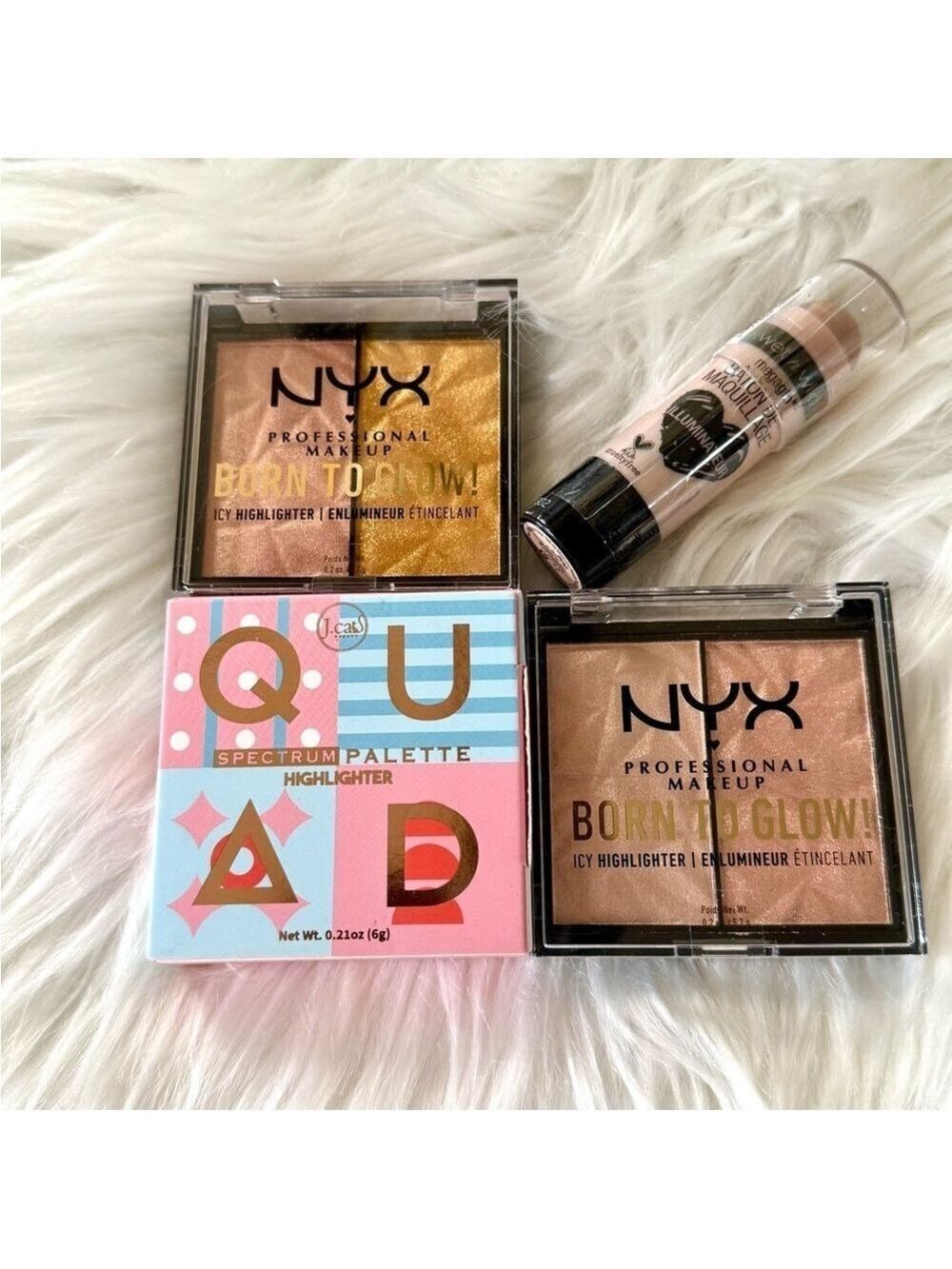 Highlighter Bundle NYX Born to Glow Icy Highlighter Duo J Cat